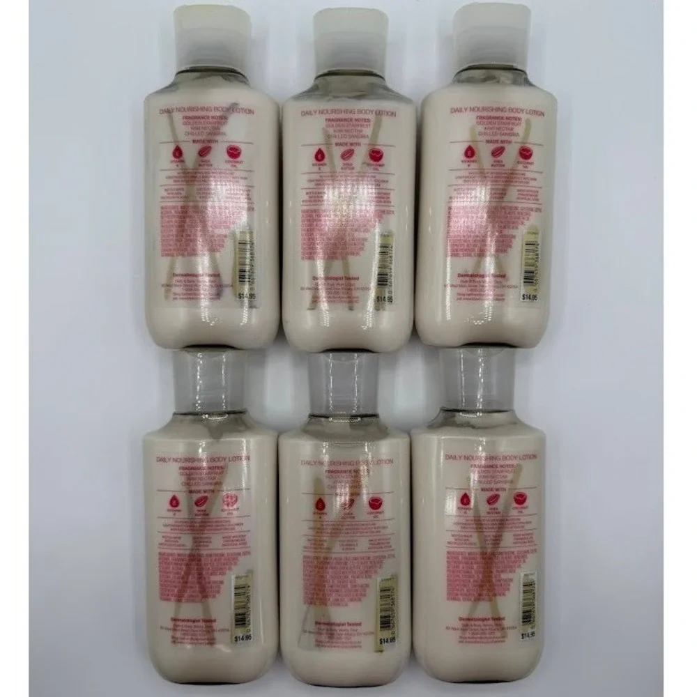 Bath & Body Works Starfruit Sangria Daily Nourishing Body Lotion 8oz Set of 6